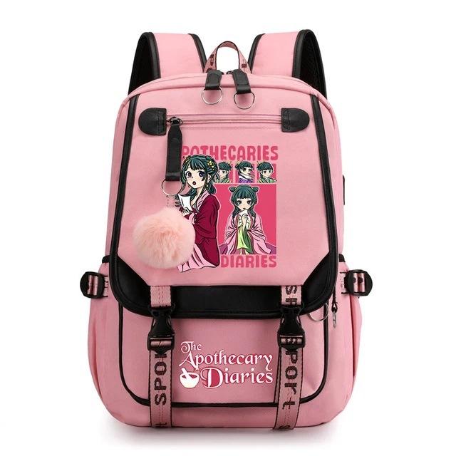 Large Capacity Schoolbag with Shoulder Strap; Student Three-piece Pencil Case Set