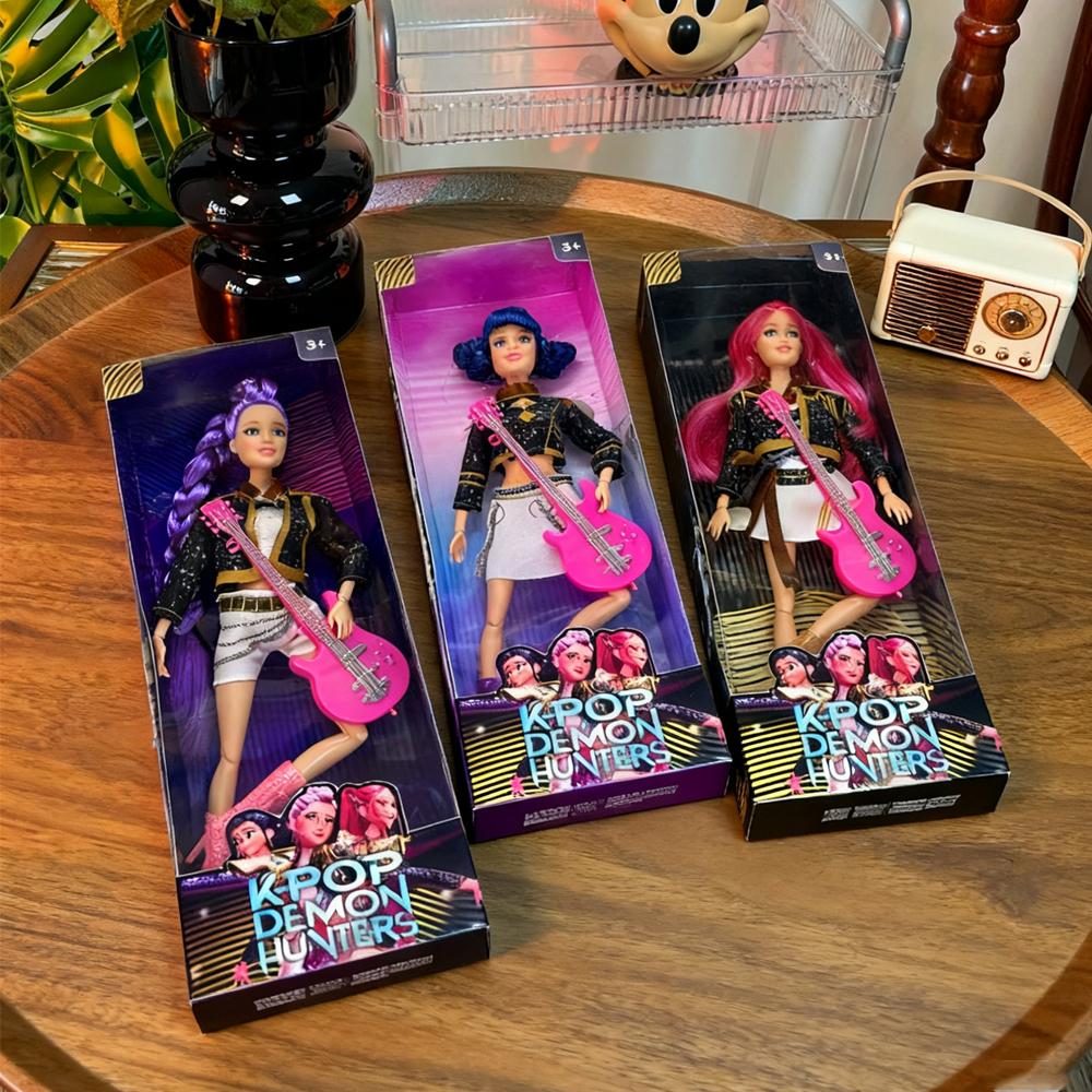 Luxuriöse K-Pop-Dämonenjäger-Girlgroup-Musikfigur – Limitierte Rumi/Mira/Zoey-Vinyl-Sammlerfigur