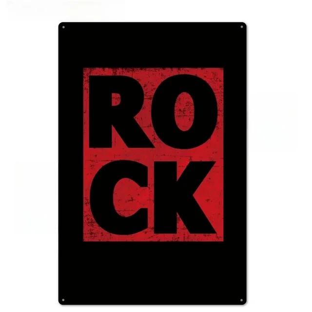 Vintage Rock N Roll Band Plaque Metal Tin Signs  Wall Decoration Art Posters for Man Cave Home Cafe Garden Club Bar