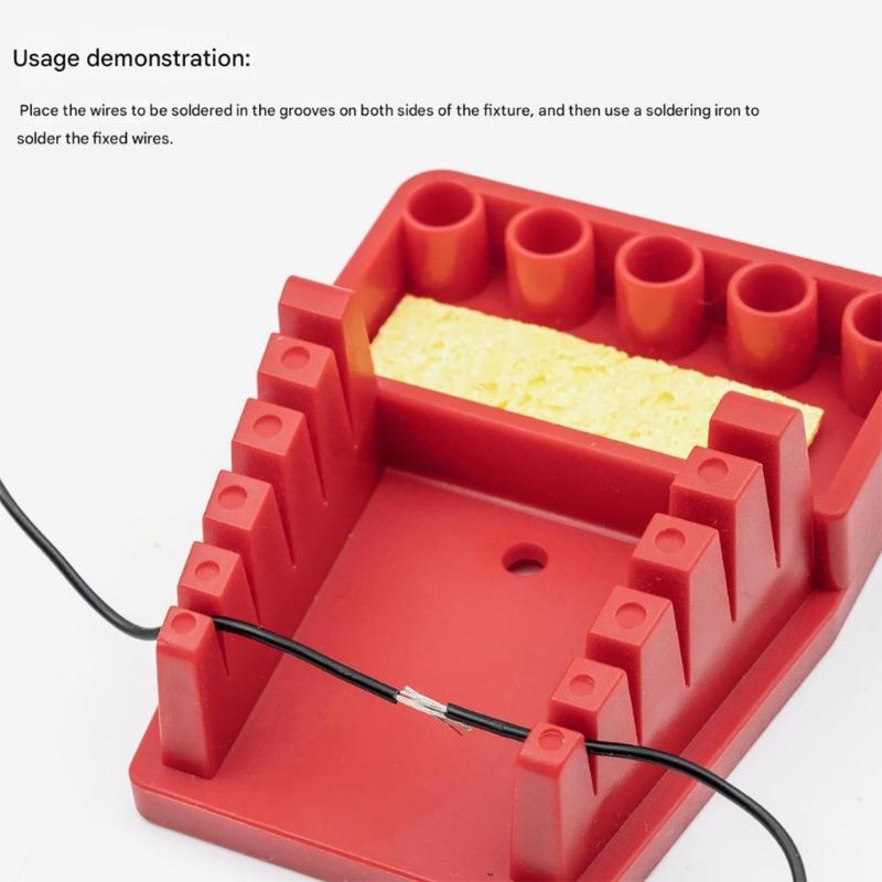 Soldering Tip Stand With Soldering Wire Holder Clamps Secure Storage Rack For Circuit Board Maintenance DIY Projects