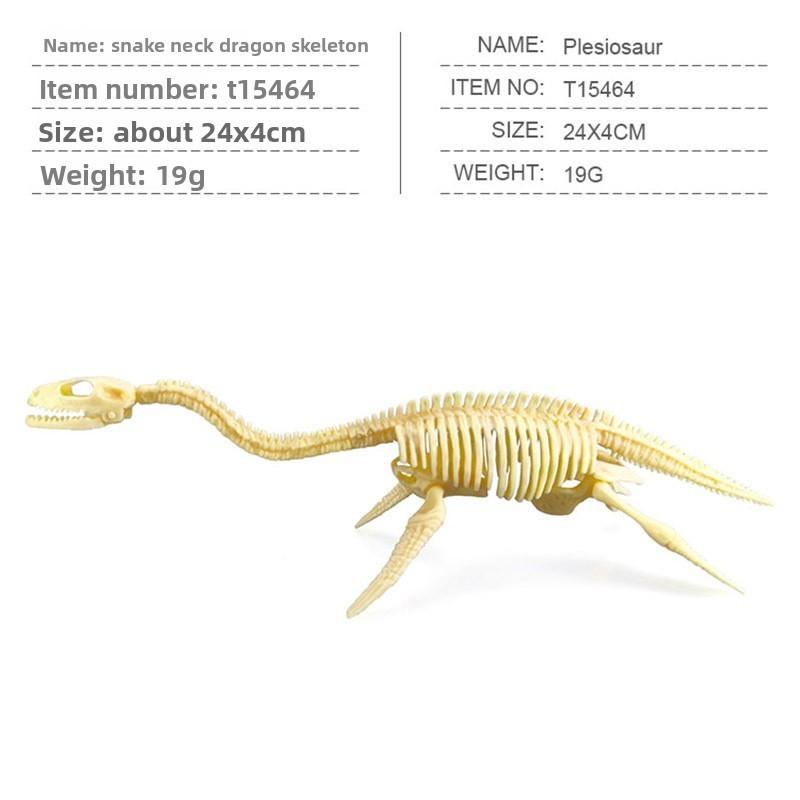 Fossil Dinosaur Skeleton Model With Plastic Material For Kids Educational Decor