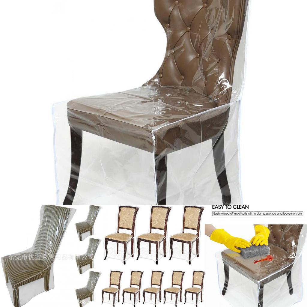 Modern Pvc Transparent Chair Cover For Dust And Oil Protection For Home Dining