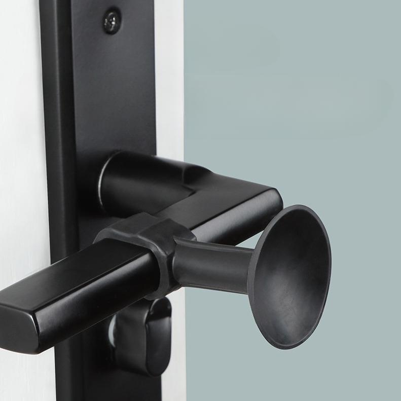 

Силиконовый дверной стопор, ручка для туалетной двери без перфорации, противоударная накладка, блокировка двери туалета, верхний поглотитель двери Three чёрный