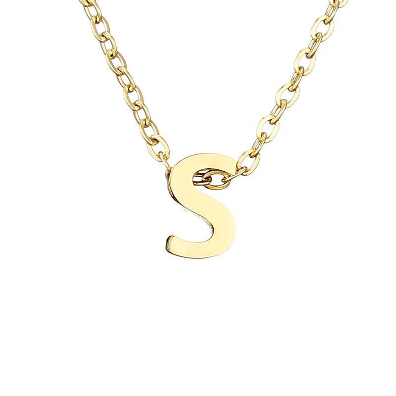 St. Delan Gold-Plated Titanium Steel Clavicle Necklace – European & American Pendant Jewelry