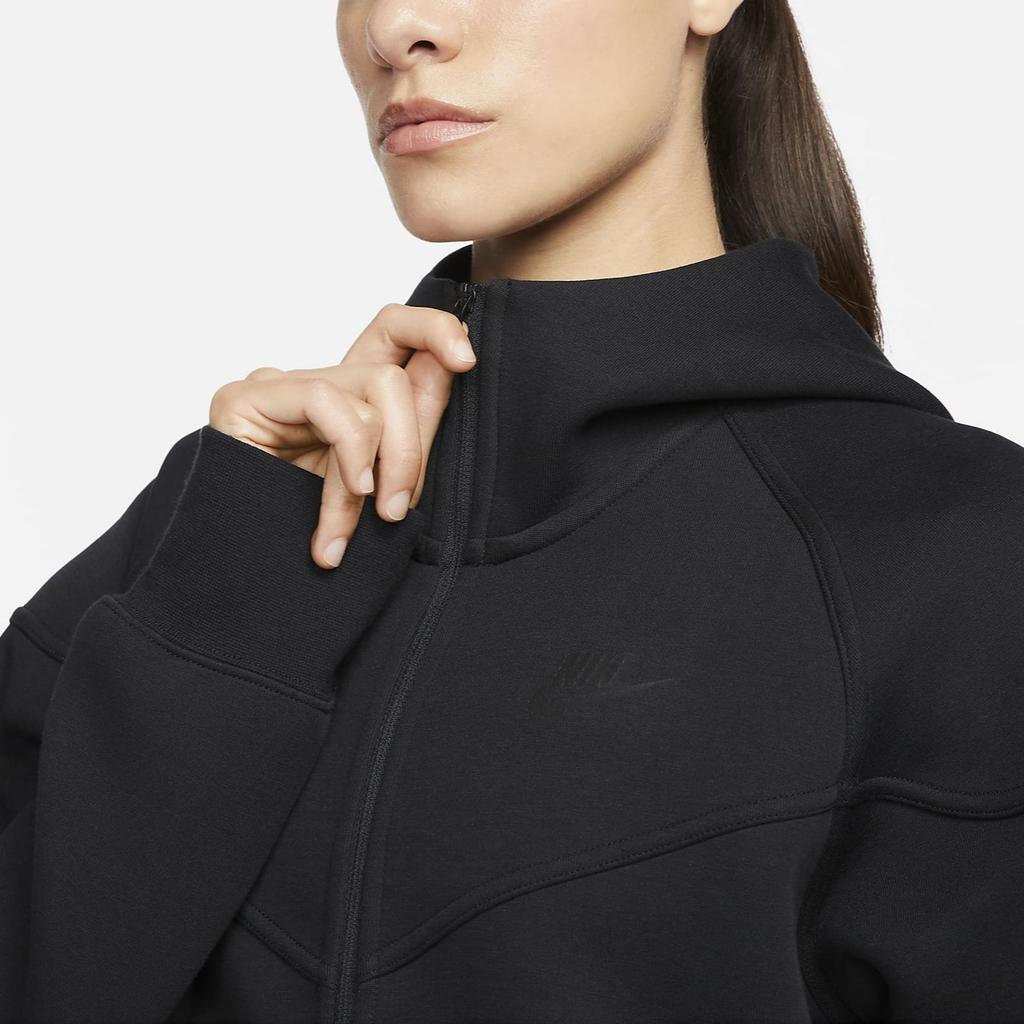 Nike Sportswear Womens Tech Fleece Windrunner Full-Zip Hoodie Black/Black Women Streetwear FB8338-010