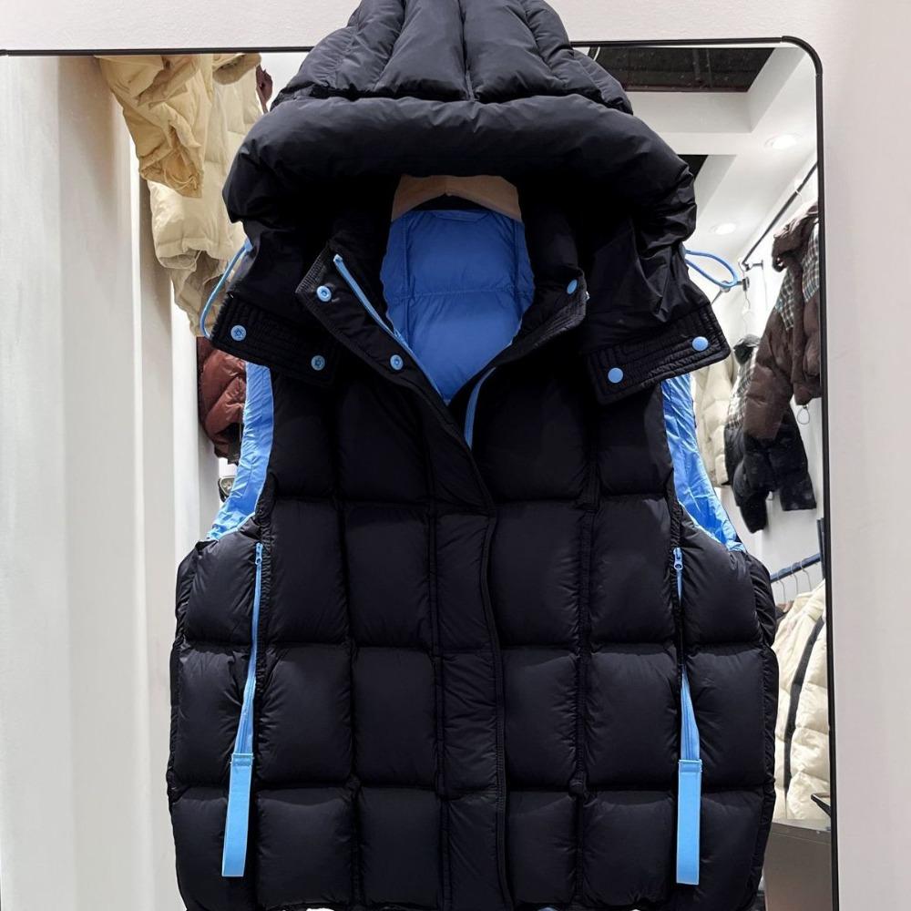 Μοντέρνο Χειμωνιάτικο Γιλέκο με Επένδυση για Γυναίκες Παχύ Βαμβακερό Αμάνικο Μπουφάν Ζεστό Εξωτερικό Ρούχο για Μικρόσωμες