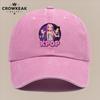 pc KPop Themed Cartoon Group Printed Baseball Cap Fashionable Trendy Duckbill Hat Purple Series with Girly Idol Pattern Eye