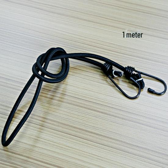 

Высокоэластичный латексный ремень для велосипедного багажа - резиновый канат для крепления электромобилей Black 1m