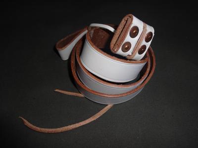British WWI & WWII Lee Enfield SMLE Leather Rifle Sling WHITE Reproduction C-VT-SZ5O-G7B4