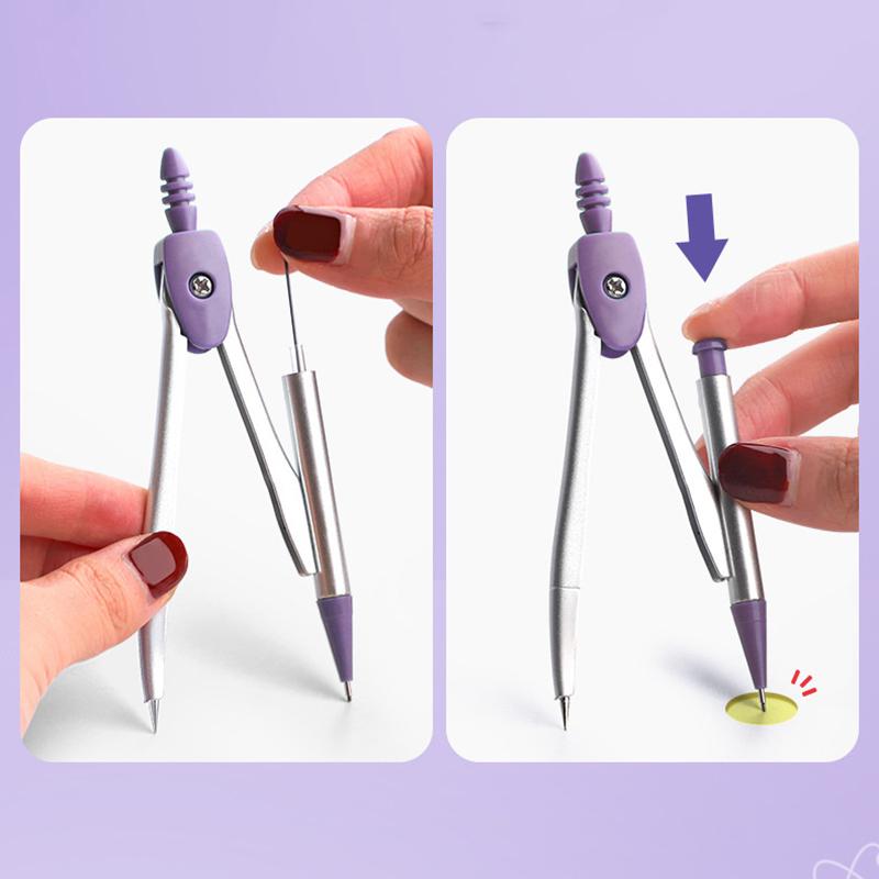 8-Piece Set Of Measuring Rules For Students Including Compass Measuring Angle Ruler Triangular Ruler Measuring And Drawing Compl