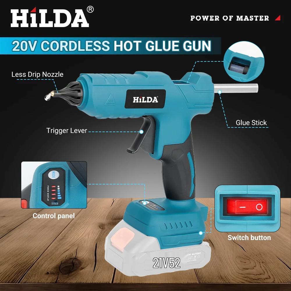 21V Cordless Rechargeable Hot Melt Glue Gun for DIY Projects