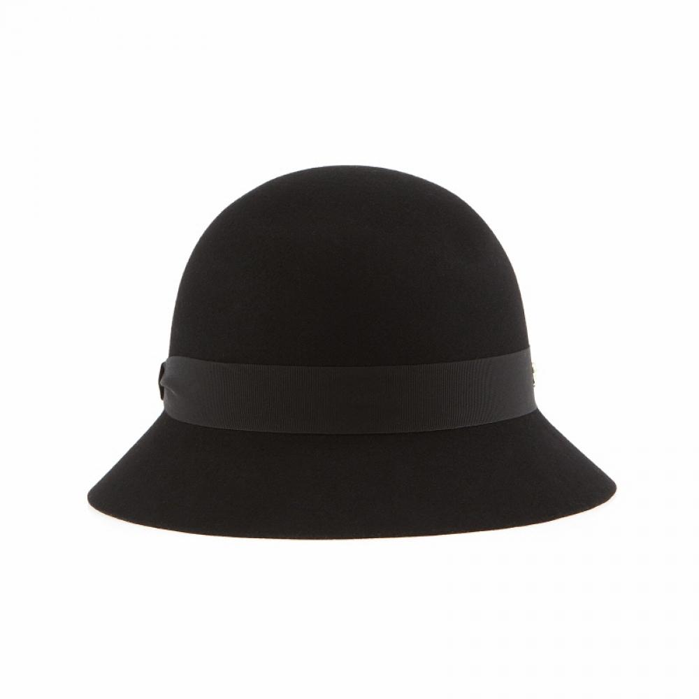Helen Kaminski Hat51532 Bk Eta Black Ribbon Round Cloche Bucket Hat