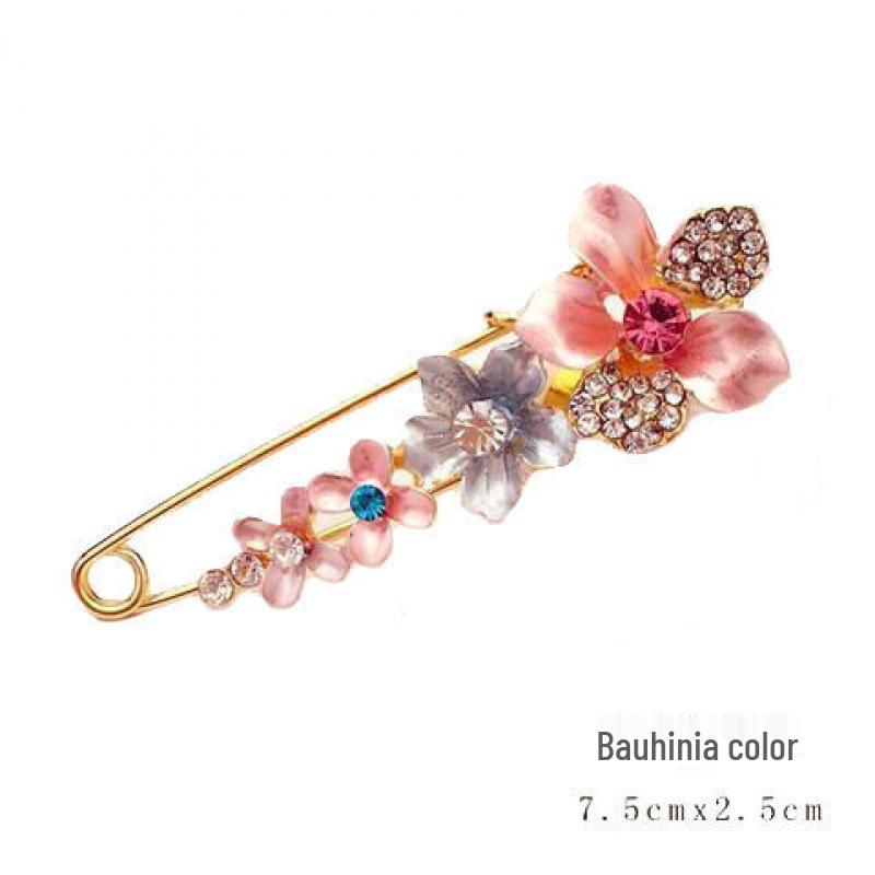 Tulip Corsage Safety Pin Brooch - Anti-Exposure Lapel Pin for Cardigans and Coats