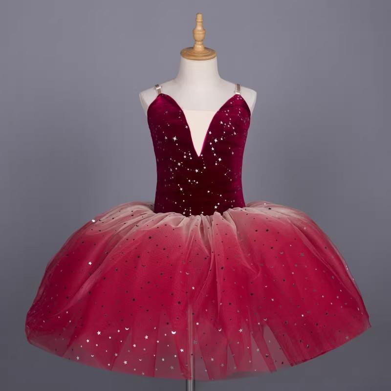 Fashion Ballet Dress Stage Performance Costume Girl's Ballerina Outfit Children's Clothes Ballet Dance Wear Summer Dresses