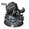 3D Printed Wolf Statue, Howling Wolf Figurine, Wild Wolf on Rock Sculpture, Collectible Animal Ornament for Home Office Desk
