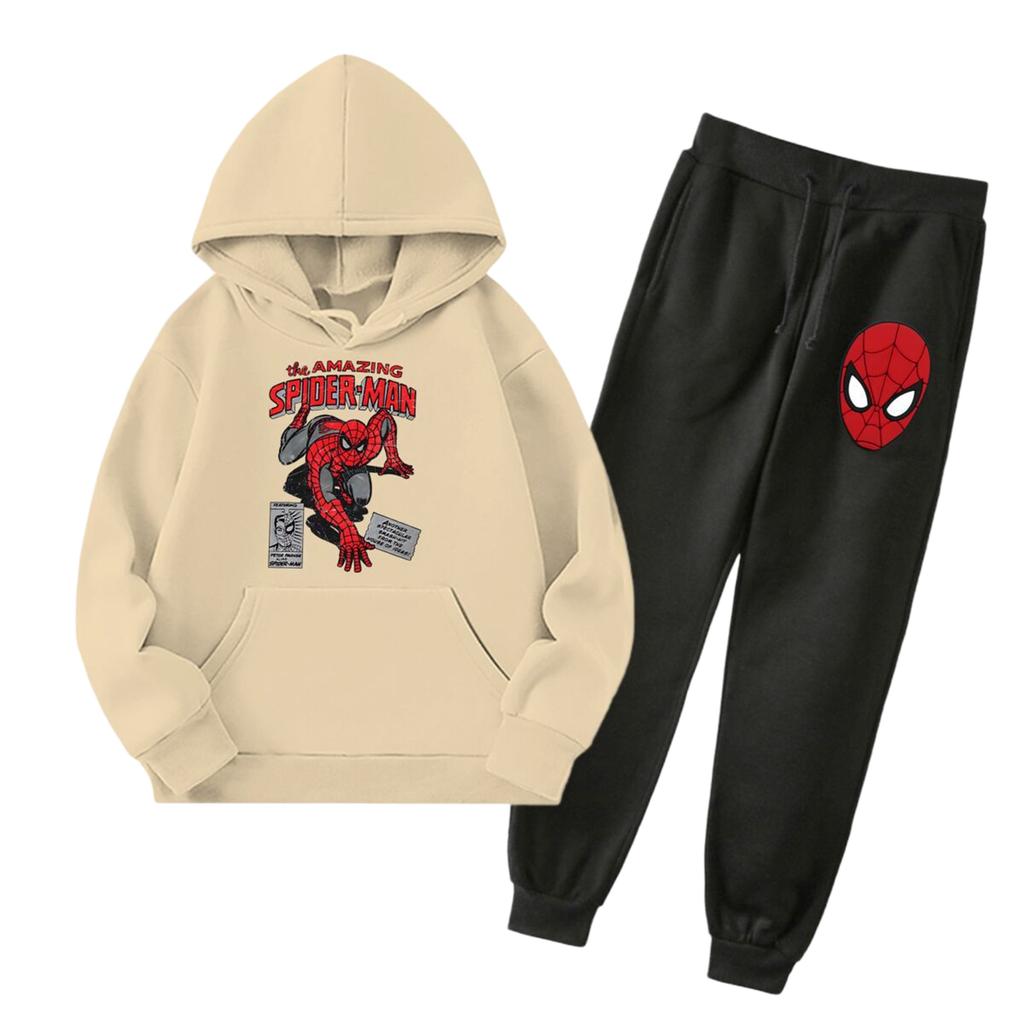 Kids Hoodie and Sweatpants Set Graphic Print with Pockets for Boys and Girls