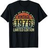 Vintage 1976 Limited Edition 50 Year Old Gifts 50th Birthday T Shirts Cotton Tee Shirt Short Sleeve Unisex Loose Clothing