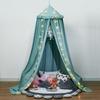 Kids Bed Canopy Tent With Mosquito Net Windproof Light-Blocking Dome Style No-Drill Installation Nursery