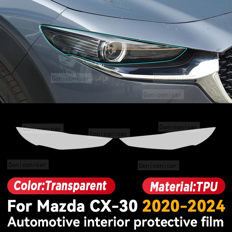 TPU for Mazda CX30 CX-30 2020-2024 Transparent Protect Film Car Interior Sticker Center Console Gear Door Window Navigator Panel