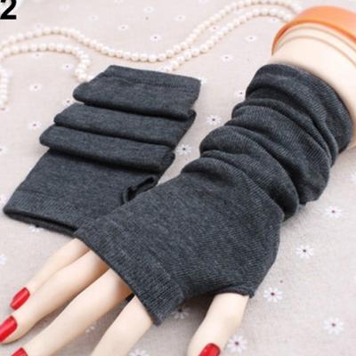 WomenPrevalent Knitted Arm Fingerless Long Mitten Wrist Warm Winter Gloves