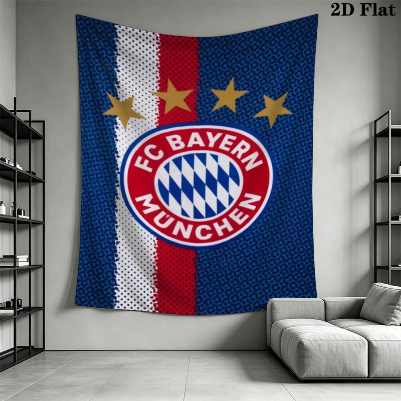 FC Bayern Munich Wall Tapestry Aesthetic Wall Hanging Printed Fabric Blanket Decorative Tapestries for Bedroom Living Room Home Decor
