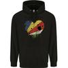 Love Seychelles Flag Seychellois Day Football hoodie-Casual Pullover Sweatshirt