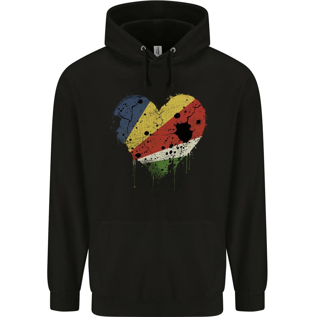 Love Seychelles Flag Seychellois Day Football hoodie-Casual Pullover Sweatshirt