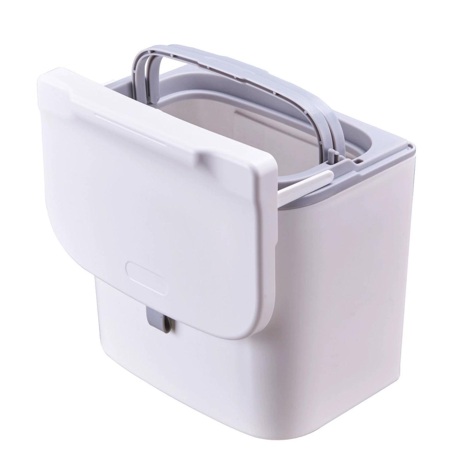 

Cubo de basura estrecho para baño, contenedor de residuos con tapa y diseño moderno para espacios pequeños