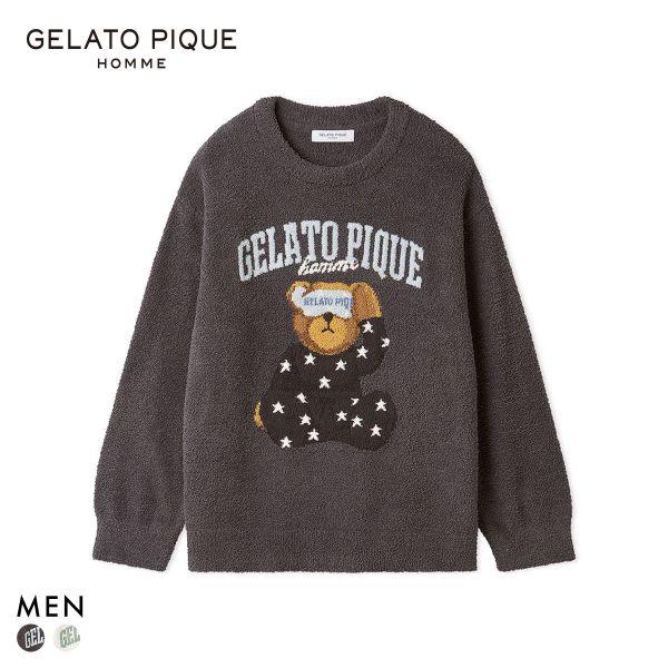 GELATO PIQUE HOMME Men s Baby Moko Good Morning Bear Pullover GELATO PIQUE Pajamas Valentine GELATO PIQUE HOMME 2 Colors M-L