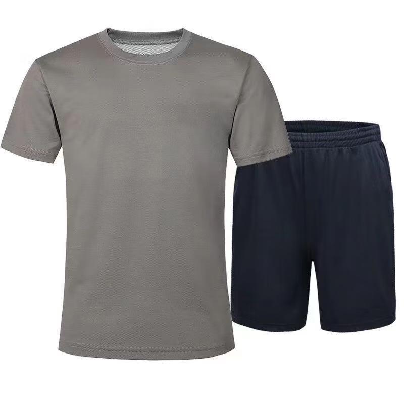 Летний дышащий спортивный тренировочный комплект с коротким рукавом Jing Yu