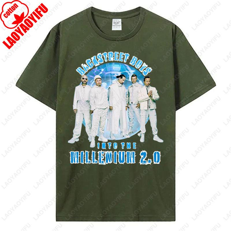 Backstreet Boys Millennium Tour Hudební Vintage Tričko Pánské Dámské Hipster Populární Vrcholy Letní Móda Streetwear Unisex Trička Dárek