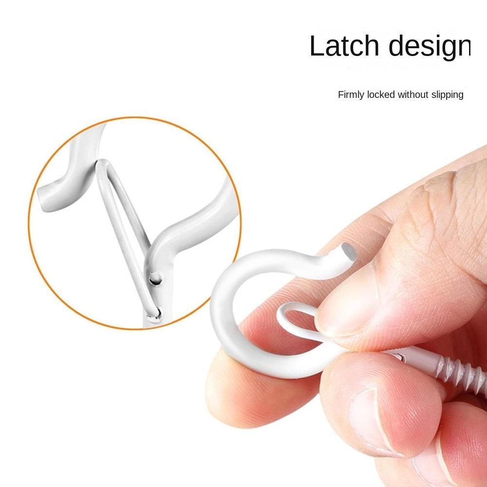2pcs Self Adhesive Ceiling Hooks Windproof Sticky Eye Hooks Safety Wall Hooks  Strips Banners