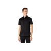 Solid Color Button-Up Short Sleeve Shirt Men Shirts Black 8NZCBF-ZN10Z-1200