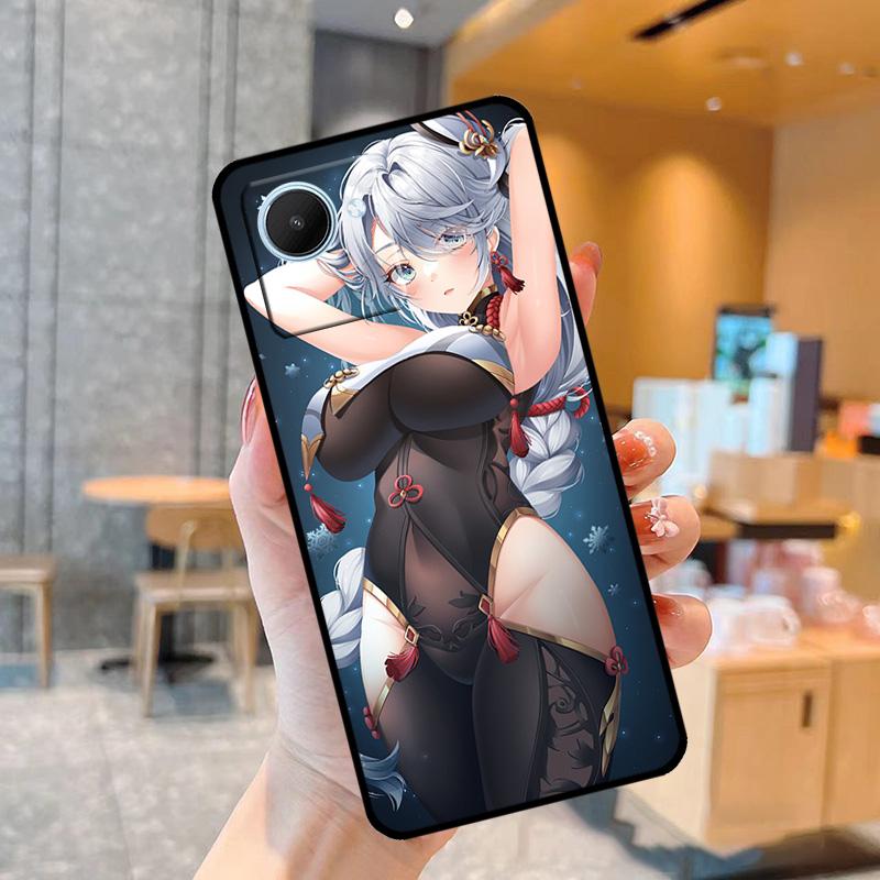 Genshin Anime Shenhe Case For Realme C55 C33 C31 C35 C30 C11 C15 C25s C21Y GT Neo 5 3T 2T 8 9 10 11 Pro Plus