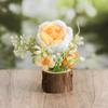 Hand-woven Crochet Flowers Potted Artificial Flower Table Decor Wedding Gift Photography Props Kintted Plant