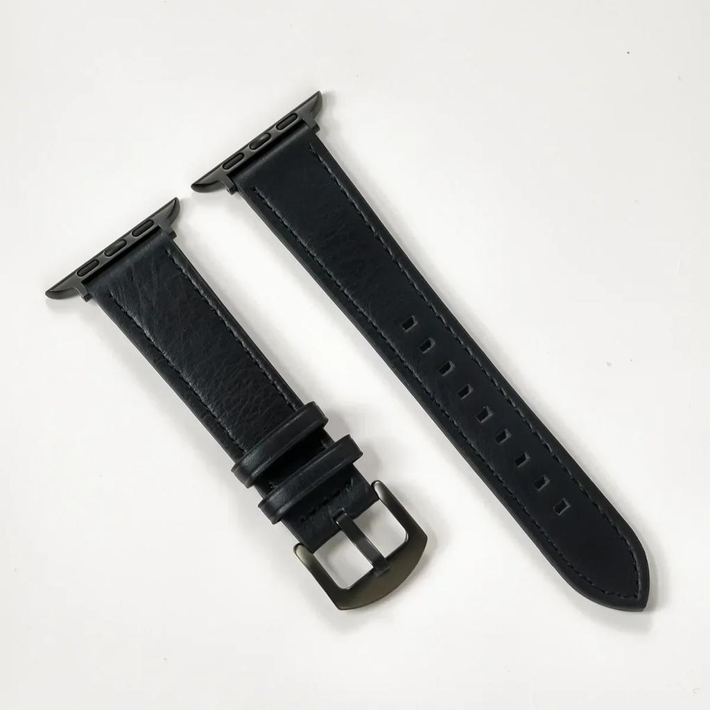 New Leather Strap for Apple Watch Band Ultra 2 49mm 46mm 44mm 45mm 42mm 41mm 40mm Bracelet Iwatch Series 10 9 8 7 6 5 4 Correas