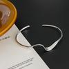 S925 Silver Simple Wave Bangle: Women's Fashion, Cold Style Hip Hop Jewelry Trend