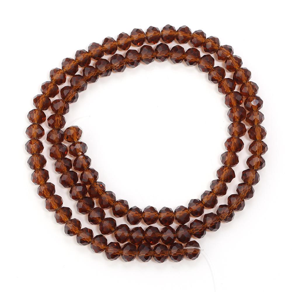 3 4 6 8 10mm Deep Brown Faceted Crystal Beads Glass Beads Loose Spacer Bead For Jewelry Making DIY Bracelet Necklace Accessories
