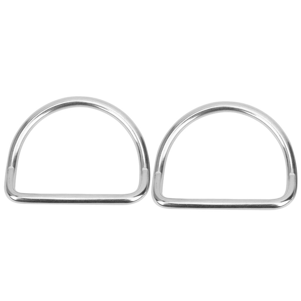 2 ks Potápěčské D-kroužky Ohnuté pro 5,08cm2,0in Popruh Zátěžový Pás Nerezová Ocel Outdoorové Aktivity