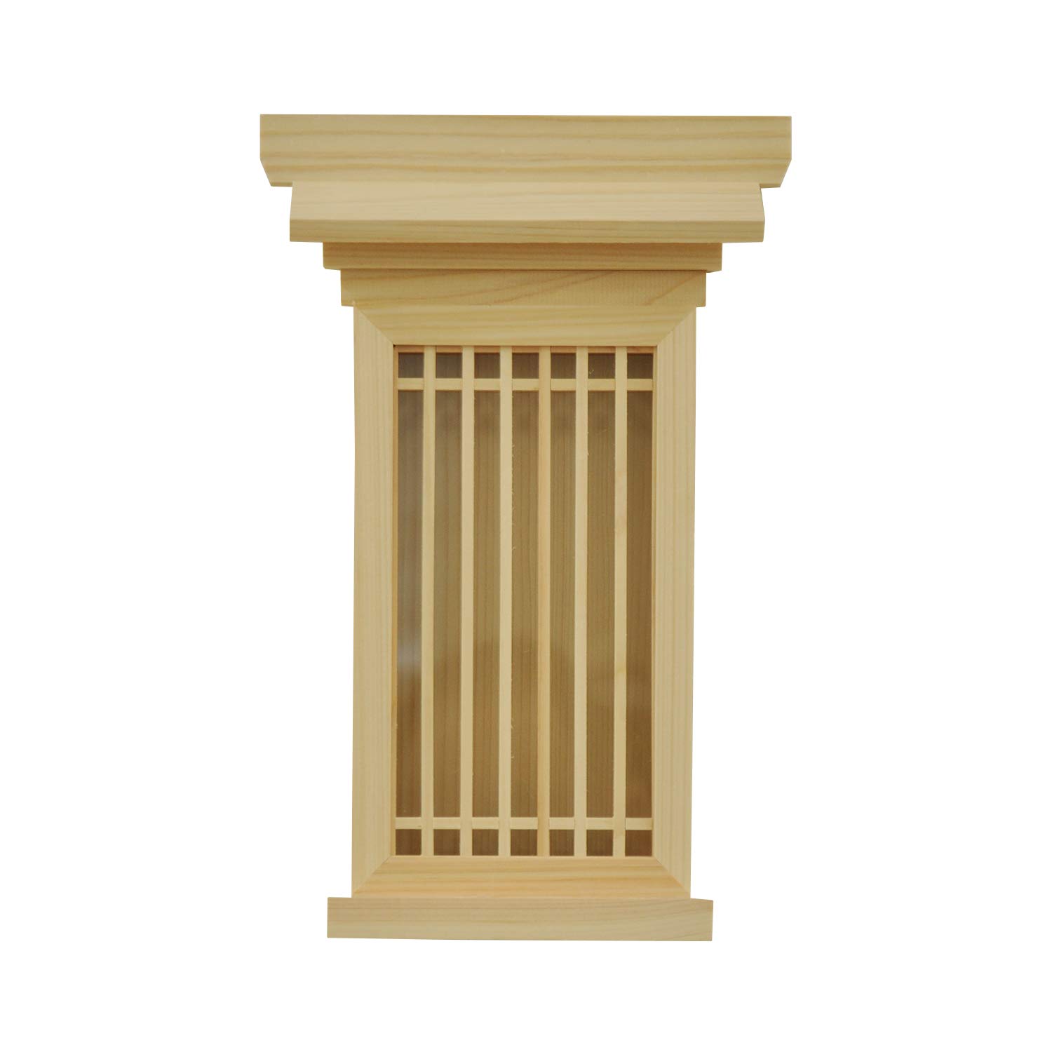 

AITECH AIS Easy-to-Use Bill Holder with Lattice Door (Small) with Wall Hanging Hooks, Made in Japan with Japanese Cypress, Natural