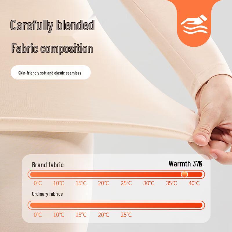 Women's Modal De Velvet Thin Thermal Underwear Set