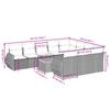 Vidaxl 11-Cz. Garden Furniture Set With Cushions, Beige, Poly Rattan