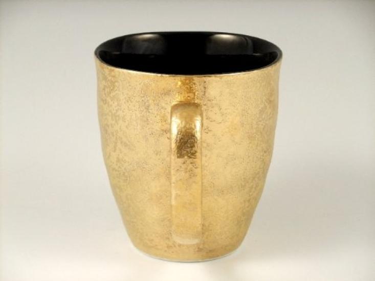 Arita ware Yagenji kiln Platinum dark glaze Pair mug 18639 dark/Gold