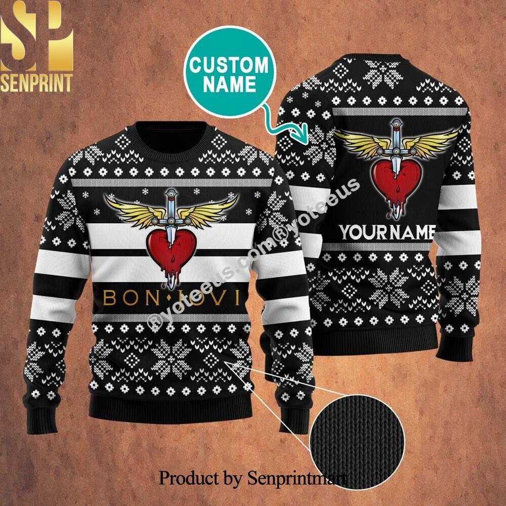 

Bon Jovi Ugly Christmas Sweater Unisex T-Shirt S