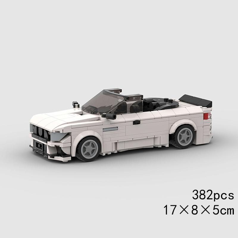 City Speed Convertible MOC Old Car Super Race Vehicle Model Building Block Racing Brick Technical Christmas Gift Rally Sport Toy