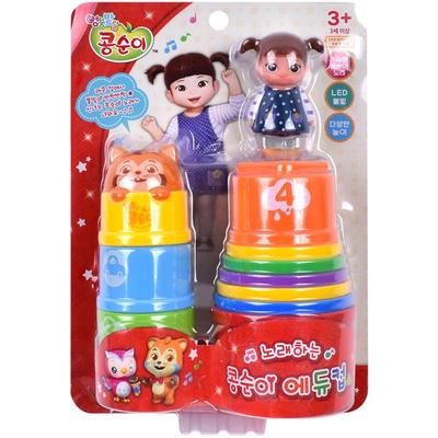 Kongsuni Singing Edu Cup, Mixed Colors, 1 Set, Korean Baby Products