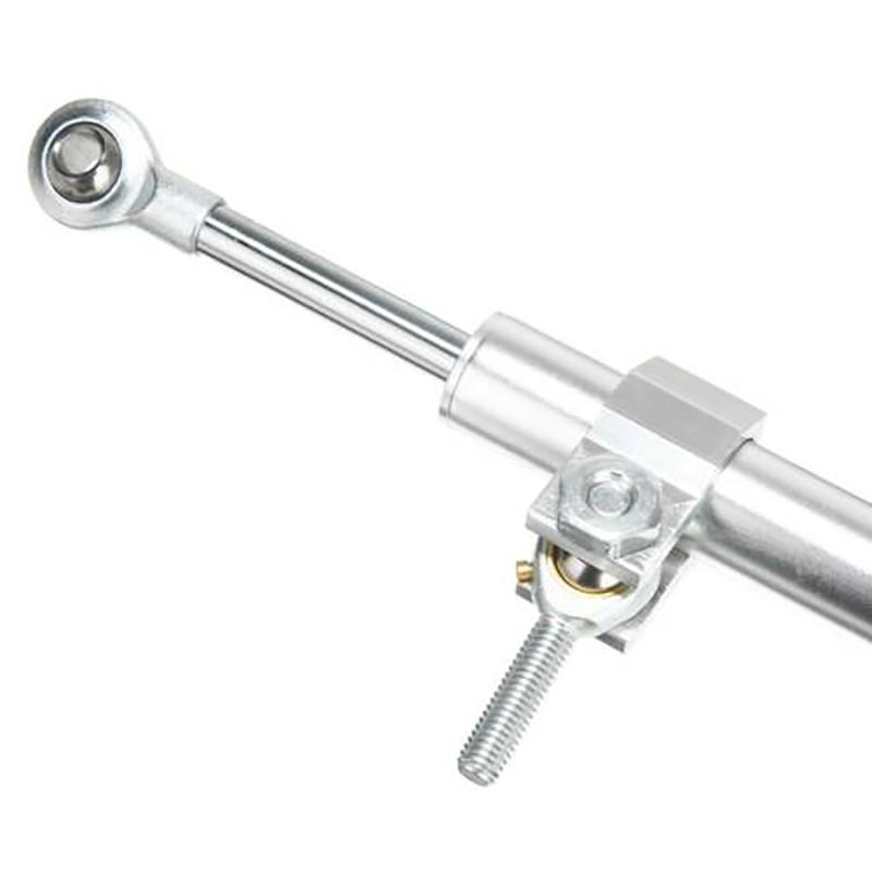 330x22.5mm Universal Motocicletă Aluminiu Amortizor de direcție Stabilizator furcă Amortizor Control de siguranță Argintiu Negru