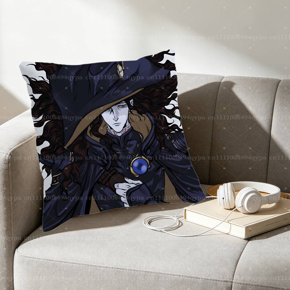 VVampire Hunter D Pillow Case Decorative Throw Pillow Cover Premium Polyester Blend SofaBedCar Decor Washable Covers