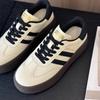 Genuine Leather Training Shoes for Women's Spring Thick Sole Elevated Board Shoes, Casual Sports Little White Shoes