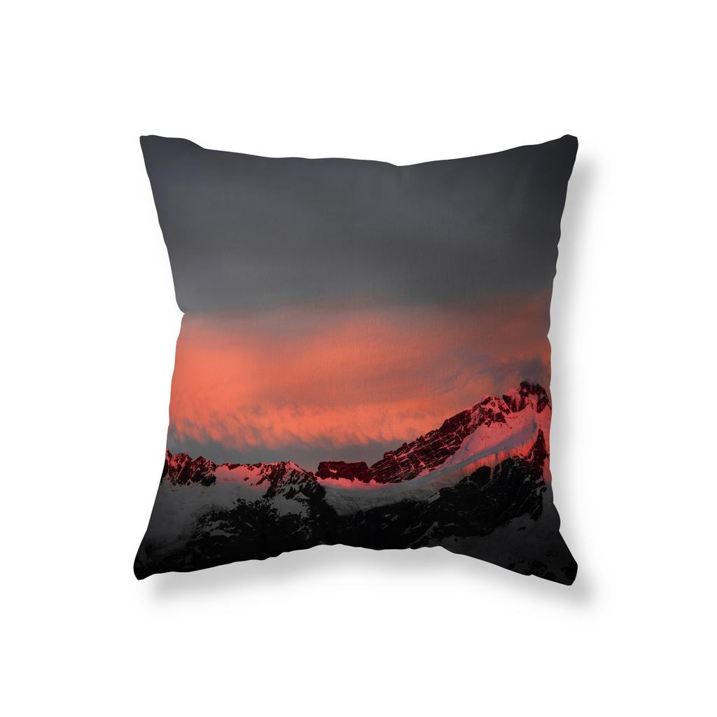 Winter Sunrise Sunset Snow Scene Throw Pillow Cover Sofa Decorative Pillow Cover Chair Cushion Cover Room Aesthetics Home Decor